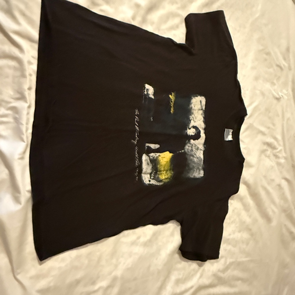 Paul McCarthy tour 89/90 Black Short Sleeve Tee with Graphic Design